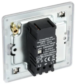 GoodHome Brushed Steel Flat Profile Single 2 Way 400W Screwless Dimmer Switch 11 GoodHome Brushed Steel Flat Profile Single 2 Way 400W Screwless Dimmer Switch -Master Yale Shop goodhome brushed steel flat profile single 2 way 400w screwless dimmer switch5059340131771 21c scaled