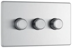 GoodHome Brushed Steel Flat Profile Triple 2 Way 400W Screwless Dimmer Switch 8 GoodHome Brushed Steel Flat Profile Triple 2 Way 400W Screwless Dimmer Switch -Master Yale Shop goodhome brushed steel flat profile triple 2 way 400w screwless dimmer switch5059340131856 03c scaled