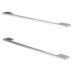GoodHome Cacao Chrome Effect Kitchen Cabinets Pull Handle (L)352mm