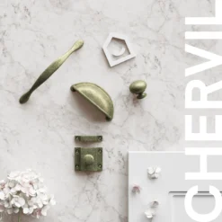 GoodHome Chervil Antique Brass Effect Kitchen Cabinet Latch Pack Of 2 (L)52mm (H)50mm -Master Yale Shop goodhome chervil antique brass effect kitchen cabinet latch pack of 2 l 52mm h 50mm5059340482132 06i scaled