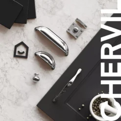 GoodHome Chervil Chrome Effect Kitchen Cabinets Pull Handle (L)160mm 11 GoodHome Chervil Chrome Effect Kitchen Cabinets Pull Handle (L)160mm -Master Yale Shop goodhome chervil chrome effect kitchen cabinets pull handle l 160mm5059340482231 06i scaled