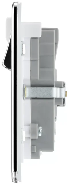 GoodHome Chrome 13A Flat Switched Double Screwless WiFi Extender Socket With USB -Master Yale Shop goodhome chrome 13a flat switched double screwless wifi extender socket with usb5059340135816 05c scaled