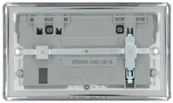 GoodHome Chrome Double 13A Switched Socket With USB X2 3.1A & White Inserts -Master Yale Shop goodhome chrome double 13a switched socket with usb x2 3 1a white inserts5059340134468 04c scaled