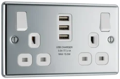 GoodHome Chrome Double 13A Switched Socket With USB X3 & White Inserts 8 GoodHome Chrome Double 13A Switched Socket With USB X3 & White Inserts -Master Yale Shop goodhome chrome double 13a switched socket with usb x3 white inserts5059340134543 03c scaled