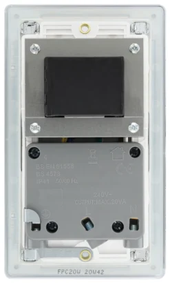 GoodHome Chrome Double Flat Screwless Shaver Socket Gloss Chrome Effect 10 GoodHome Chrome Double Flat Screwless Shaver Socket Gloss Chrome Effect -Master Yale Shop goodhome chrome double flat screwless shaver socket gloss chrome effect5059340133232 04c scaled