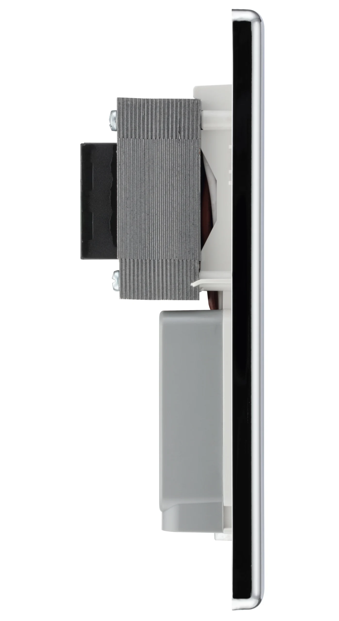 GoodHome Chrome Double Raised Rounded Screwed Shaver Socket Gloss Chrome Effect 5 GoodHome Chrome Double Raised Rounded Screwed Shaver Socket Gloss Chrome Effect - Image 5