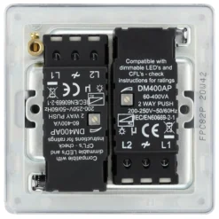 GoodHome Chrome Flat Profile Double 2 Way 400W Screwless Dimmer Switch 9 GoodHome Chrome Flat Profile Double 2 Way 400W Screwless Dimmer Switch -Master Yale Shop goodhome chrome flat profile double 2 way 400w screwless dimmer switch5059340132822 04c scaled