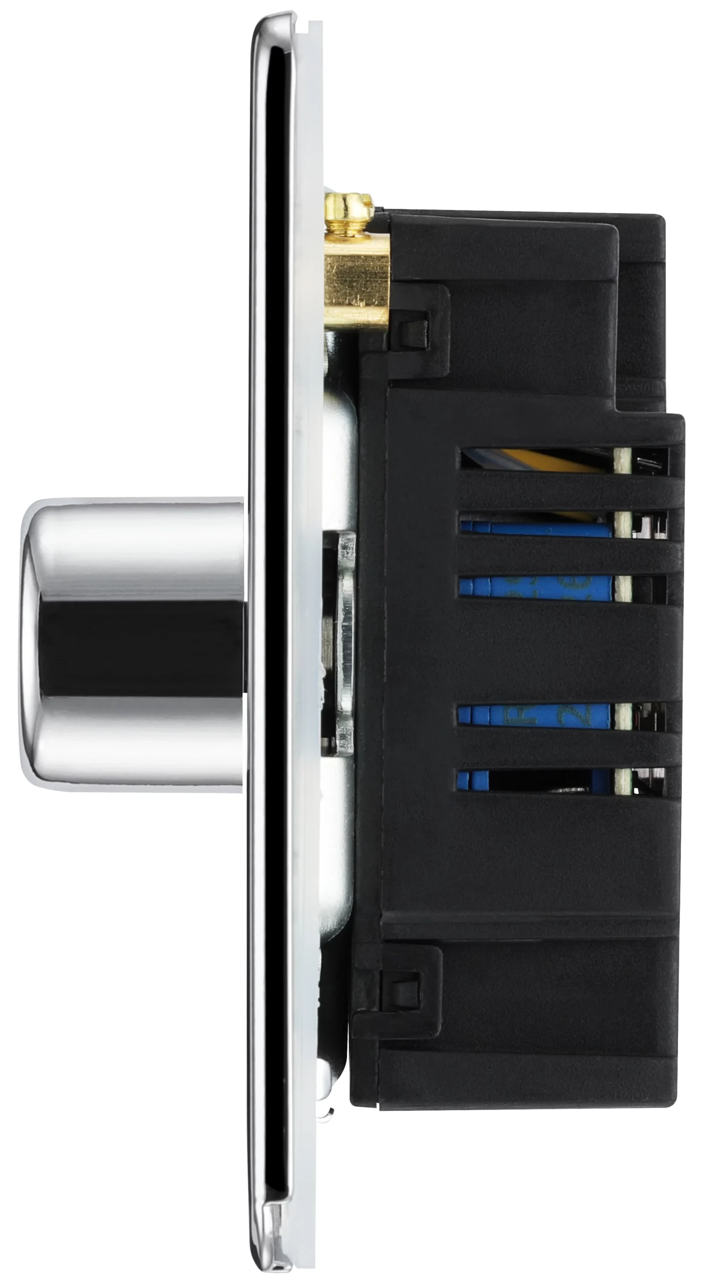 GoodHome Chrome Flat Profile Double 2 Way 400W Screwless Dimmer Switch 5 GoodHome Chrome Flat Profile Double 2 Way 400W Screwless Dimmer Switch - Image 5