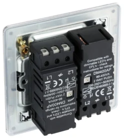 GoodHome Chrome Flat Profile Double 2 Way 400W Screwless Dimmer Switch 11 GoodHome Chrome Flat Profile Double 2 Way 400W Screwless Dimmer Switch -Master Yale Shop goodhome chrome flat profile double 2 way 400w screwless dimmer switch5059340132822 21c scaled