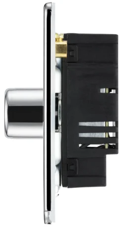 GoodHome Chrome Flat Profile Single 2 Way 400W Screwless Dimmer Switch -Master Yale Shop goodhome chrome flat profile single 2 way 400w screwless dimmer switch5059340132785 05c scaled