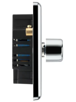 GoodHome Chrome Raised Rounded Profile Double 2 Way 400W Dimmer Switch -Master Yale Shop goodhome chrome raised rounded profile double 2 way 400w dimmer switch5059340133782 05c scaled