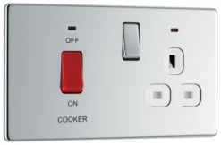 GoodHome Chrome Screwless Cooker Switch & Socket With Neon & White Inserts -Master Yale Shop goodhome chrome screwless cooker switch socket with neon white inserts5059340133195 03c scaled