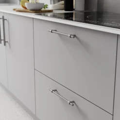 GoodHome Dukkah Satin Nickel Effect Kitchen Cabinets Pull Handle (L)257mm -Master Yale Shop goodhome dukkah satin nickel effect kitchen cabinets pull handle l 257mm5059340482026 01i scaled
