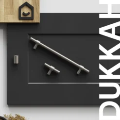 GoodHome Dukkah Satin Nickel Effect Kitchen Cabinets Pull Handle (L)257mm -Master Yale Shop goodhome dukkah satin nickel effect kitchen cabinets pull handle l 257mm5059340482026 06i scaled