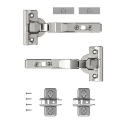 GoodHome Kombu Larder Soft-close 105° Clip-on Cabinet Hinge, Pair