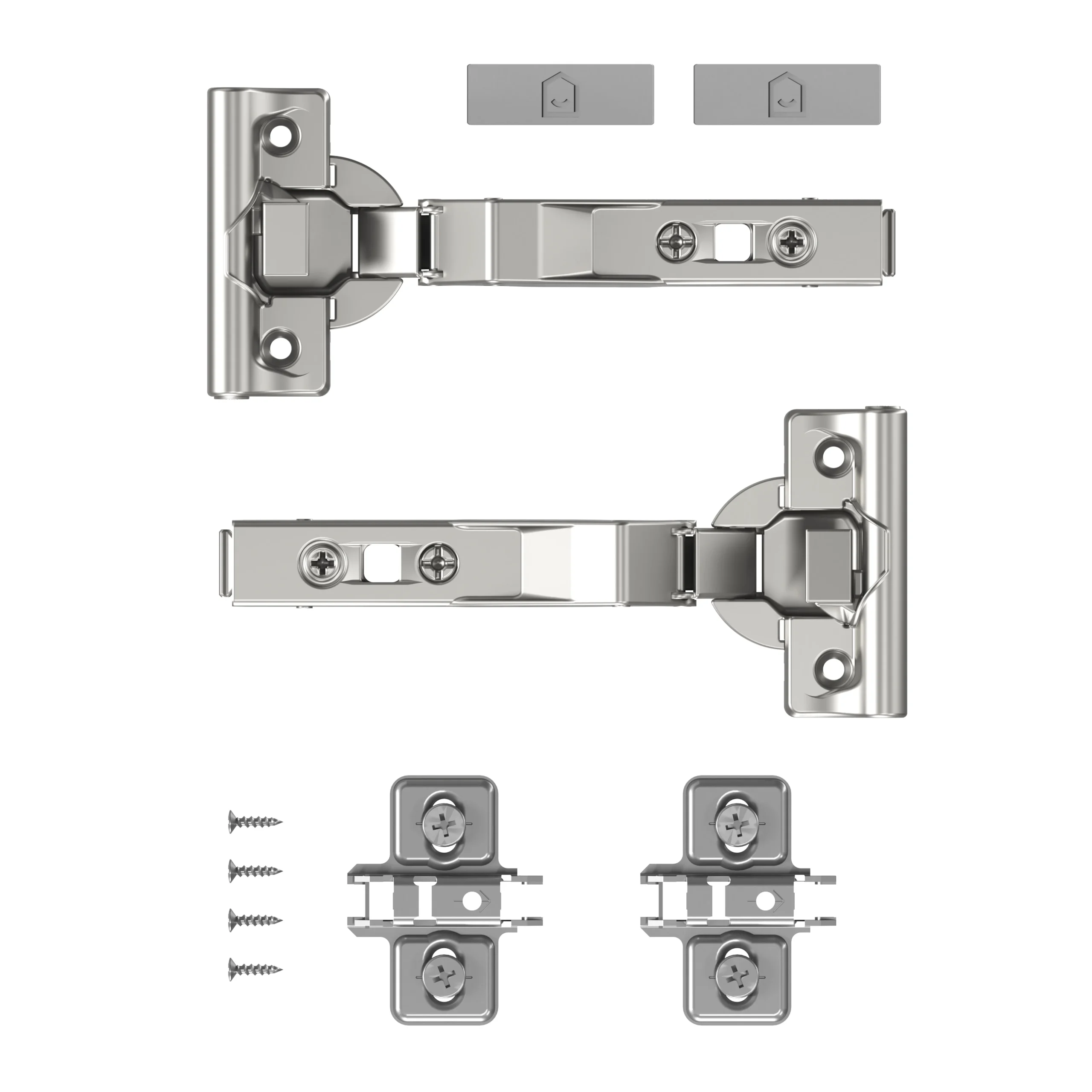 GoodHome Kombu Larder Soft-close 105° Clip-on Cabinet Hinge, Pair 1 GoodHome Kombu Larder Soft-close 105° Clip-on Cabinet Hinge, Pair