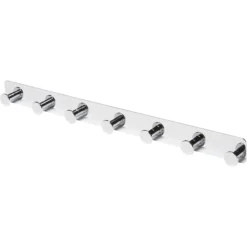 GoodHome Koros Steel 7 Hook Rail, (L)482mm (H)40mm