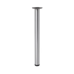 GoodHome Nantua 900mm Silver Effect Modern Worktop Support Leg