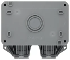 LAP 13A Grey 2 Gang Outdoor Weatherproof Switched Socket -Master Yale Shop lap 13a grey 2 gang outdoor weatherproof switched socket5059340290881 04c scaled