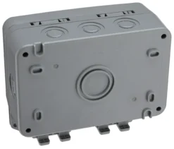 LAP 13A Grey 2 Gang Outdoor Weatherproof Switched Socket -Master Yale Shop lap 13a grey 2 gang outdoor weatherproof switched socket5059340290881 22c scaled