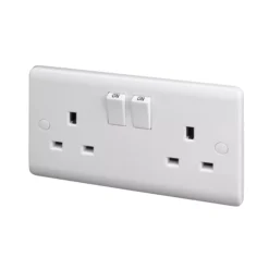 LAP Double 13A Switched Socket & Colour Matched Inserts, Pack Of 5