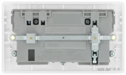 LAP White Double 13A Switched Socket With USB X2 3.1A & White Inserts -Master Yale Shop lap white double 13a switched socket with usb x2 3 1a white inserts5052931646098 04c scaled