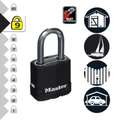 Master Lock Excell Heavy Duty Laminated Steel Black Large Open Shackle Padlock (W)54mm -Master Yale Shop master lock excell heavy duty laminated steel black large open shackle padlock w 54mm3520190929723 37c bq