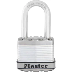 Master Lock Excell Heavy Duty Laminated Steel Black Medium Open Shackle Padlock (W)45mm