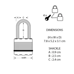 Master Lock Excell Heavy Duty Laminated Steel Black Open Shackle Padlock (W)50mm, Pack Of 2 -Master Yale Shop master lock excell heavy duty laminated steel black open shackle padlock w 50mm pack of 23520190929631 01t bq