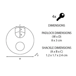 Master Lock Excell Heavy Duty Stainless Steel Black Closed Shackle Disc Padlock (W)80mm -Master Yale Shop master lock excell heavy duty stainless steel black closed shackle disc padlock w 80mm3520190929686 01t bq