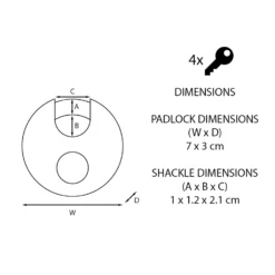 Master Lock Excell Heavy Duty Stainless Steel Closed Shackle Disc Padlock (W)70mm -Master Yale Shop master lock excell heavy duty stainless steel closed shackle disc padlock w 70mm3520190929679 01t bq
