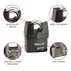 Master Lock ProSeries Laminated Steel Black Closed Shackle Padlock (W)67mm -Master Yale Shop master lock proseries laminated steel black closed shackle padlock w 67mm3520190057549 36c bq