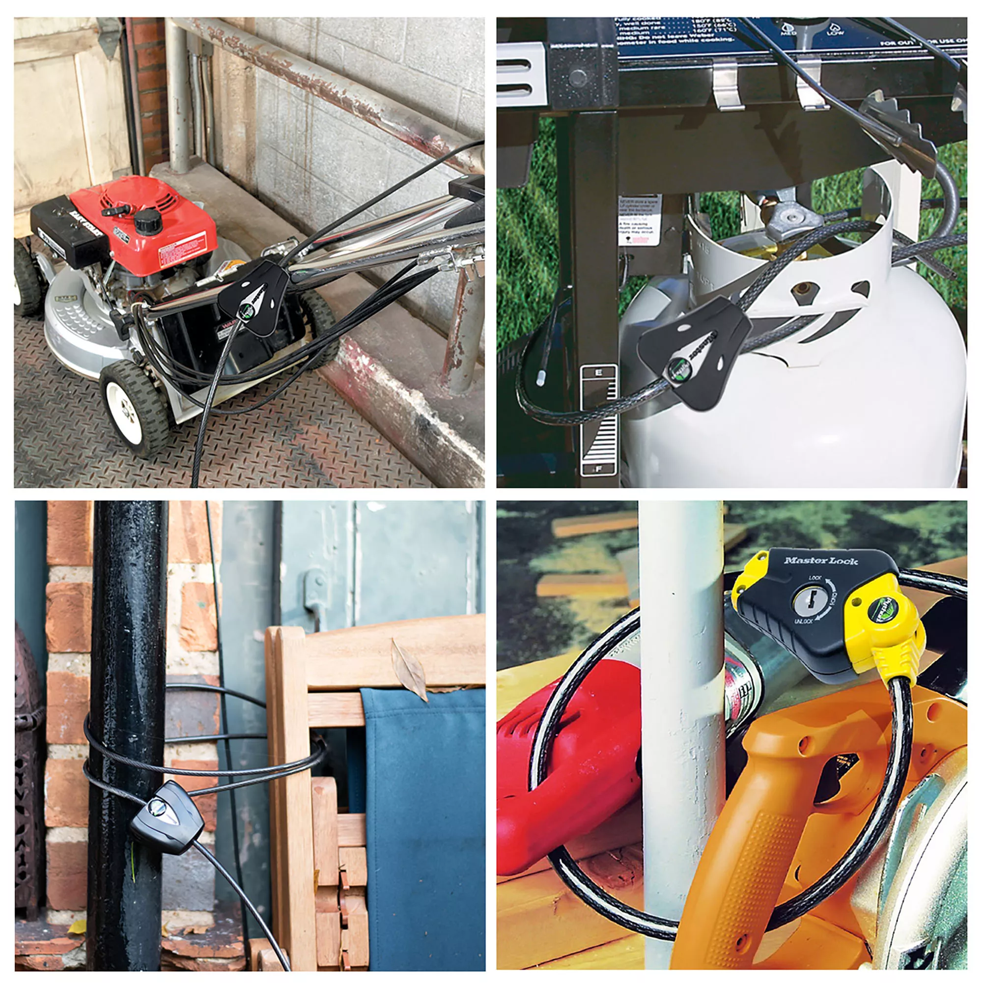 Master Lock Python Black & Yellow Braided Steel Bike & Motorbike Cable Lock (L)1.8m 5 Master Lock Python Black & Yellow Braided Steel Bike & Motorbike Cable Lock (L)1.8m - Image 5