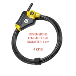 Master Lock Python Black & Yellow Braided Steel Bike & Motorbike Cable Lock (L)1.8m 11 Master Lock Python Black & Yellow Braided Steel Bike & Motorbike Cable Lock (L)1.8m -Master Yale Shop master lock python black yellow braided steel bike motorbike cable lock l 1 8m3520190925459 01t bq