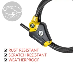 Master Lock Python Black & Yellow Braided Steel Bike & Motorbike Cable Lock (L)1.8m 7 Master Lock Python Black & Yellow Braided Steel Bike & Motorbike Cable Lock (L)1.8m -Master Yale Shop master lock python black yellow braided steel bike motorbike cable lock l 1 8m3520190925459 36c bq
