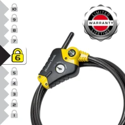 Master Lock Python Black & Yellow Braided Steel Bike & Motorbike Cable Lock (L)1.8m 9 Master Lock Python Black & Yellow Braided Steel Bike & Motorbike Cable Lock (L)1.8m -Master Yale Shop master lock python black yellow braided steel bike motorbike cable lock l 1 8m3520190925459 38c bq