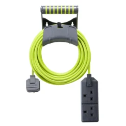 Masterplug 2 Socket 13A Grey & Green Extension Lead, 10m -Master Yale Shop masterplug 2 socket 13a grey green extension lead 10m5015056632599 02c bq scaled