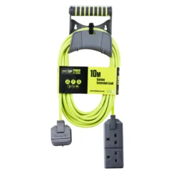Masterplug 2 Socket 13A Grey & Green Extension Lead, 10m -Master Yale Shop masterplug 2 socket 13a grey green extension lead 10m5015056632599 06c bq scaled