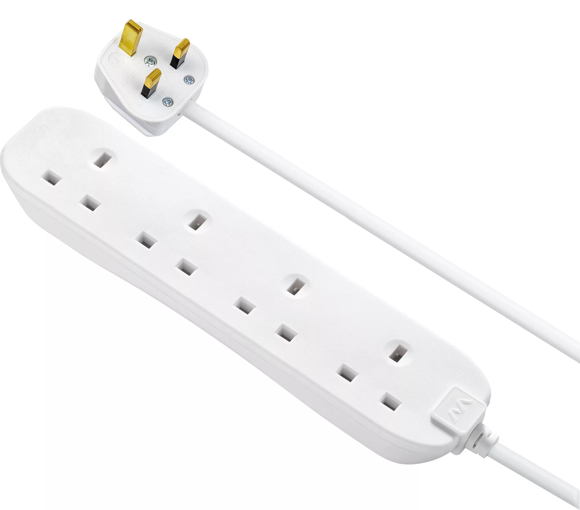 Masterplug 4 Socket 13A White Extension Lead, 8m 5 Masterplug 4 Socket 13A White Extension Lead, 8m - Image 5
