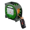 Masterplug 4 Socket Green Indoor & Outdoor Cable Reel, 20m