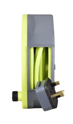Masterplug 4 Socket Grey & Green Indoor & Outdoor Cable Reel, 5m -Master Yale Shop masterplug 4 socket grey green indoor outdoor cable reel 5m5015056661995 03c bq scaled
