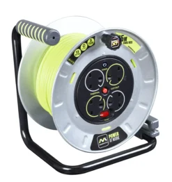Masterplug 4 Socket Indoor & Outdoor Cable Reel, 25m