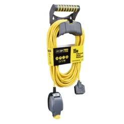Masterplug IP54 Rated 1 Socket 13A Grey & Yellow Extension Lead, 15m 9 Masterplug IP54 Rated 1 Socket 13A Grey & Yellow Extension Lead, 15m -Master Yale Shop masterplug ip54 rated 1 socket 13a grey yellow extension lead 15m5015056661957 06c bq scaled