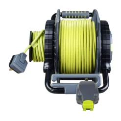 Masterplug IP54 Rated Reverse Anti Twist 1 Socket Grey & Green Indoor & Outdoor Cable Reel, 30m -Master Yale Shop masterplug ip54 rated reverse anti twist 1 socket grey green indoor outdoor cable reel 30m5015056538952 03c bq scaled