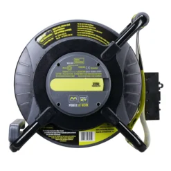 Masterplug IP54 Rated Reverse Anti Twist 1 Socket Grey & Green Indoor & Outdoor Cable Reel, 30m -Master Yale Shop masterplug ip54 rated reverse anti twist 1 socket grey green indoor outdoor cable reel 30m5015056538952 04c bq scaled