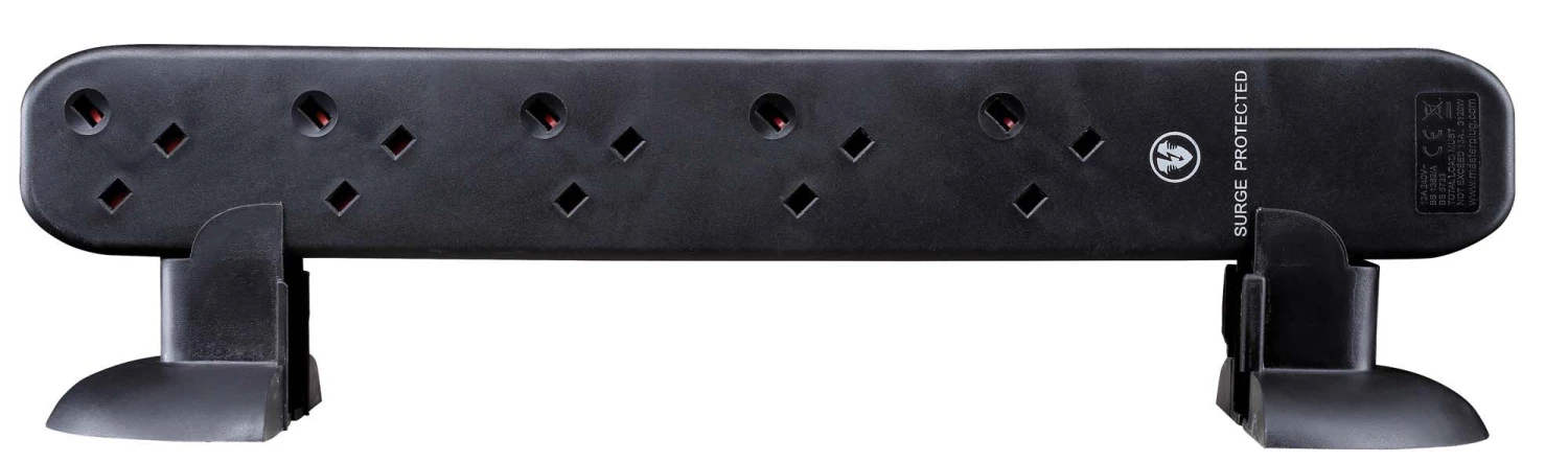 Masterplug Surge Black 13A 10 Socket Extension Lead With USB, 1m 6 Masterplug Surge Black 13A 10 Socket Extension Lead With USB, 1m - Image 6