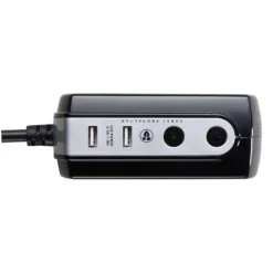 Masterplug Surge Black 4 Socket Extension Lead With USB, 2m -Master Yale Shop masterplug surge black 4 socket extension lead with usb 2m5015056553757 24C bq