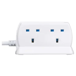 Masterplug Surge White 4 Socket Extension Lead With USB, 2m -Master Yale Shop masterplug surge white 4 socket extension lead with usb 2m5015056638867 05C bq