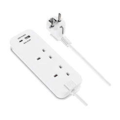 Masterplug White 13A 2 Socket Travel Extension Lead With USB, 0.45m 14 Masterplug White 13A 2 Socket Travel Extension Lead With USB, 0.45m -Master Yale Shop masterplug white 13a 2 socket travel extension lead with usb 0 45m5015056666860 03c bq scaled