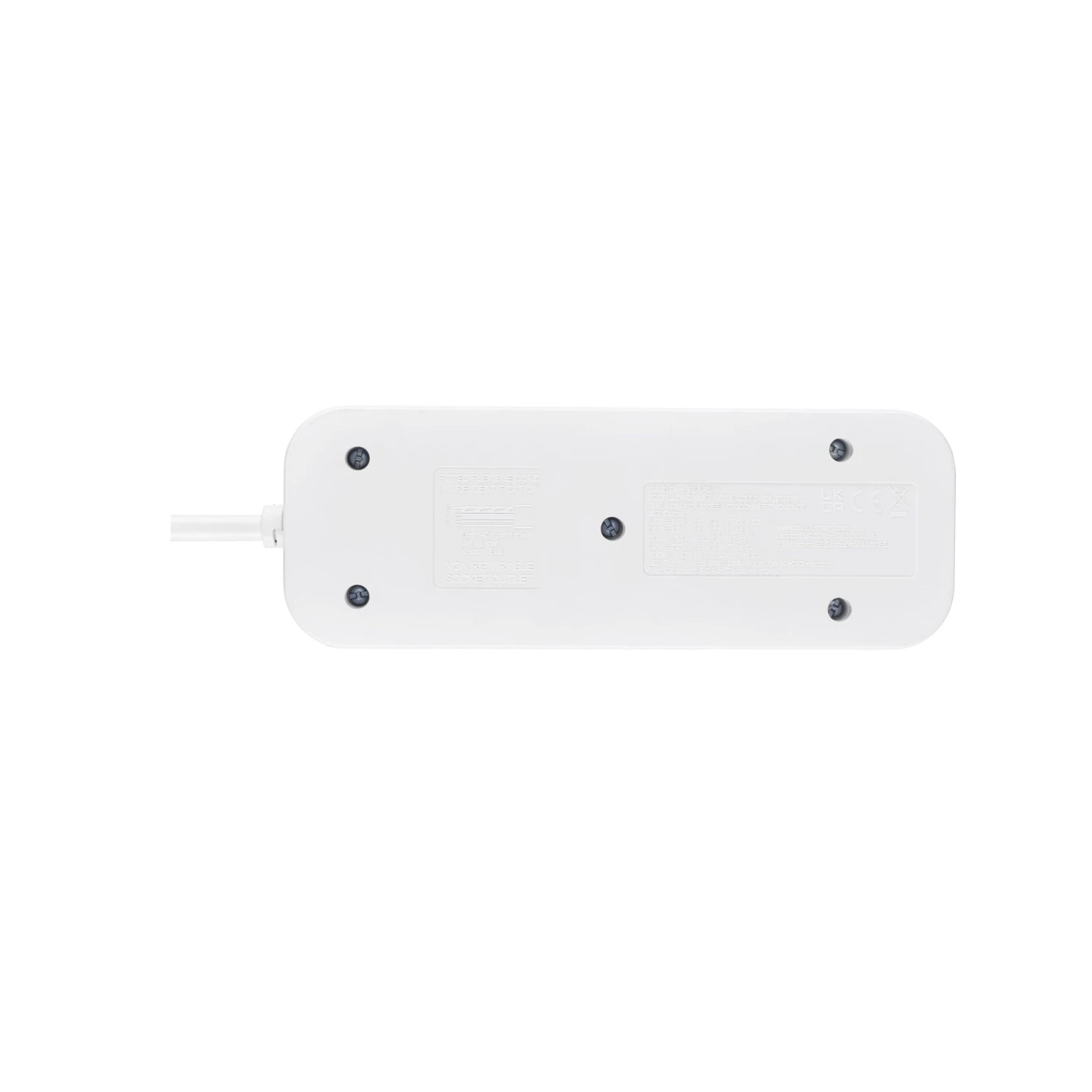 Masterplug White 13A 2 Socket Travel Extension Lead With USB, 0.45m 7 Masterplug White 13A 2 Socket Travel Extension Lead With USB, 0.45m - Image 7